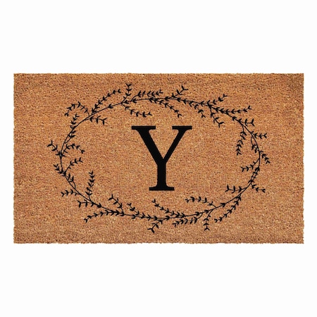 Calloway Mills Monogram Door Mat, Black, Natural, 24 in W x 36 in L 108362436Y
